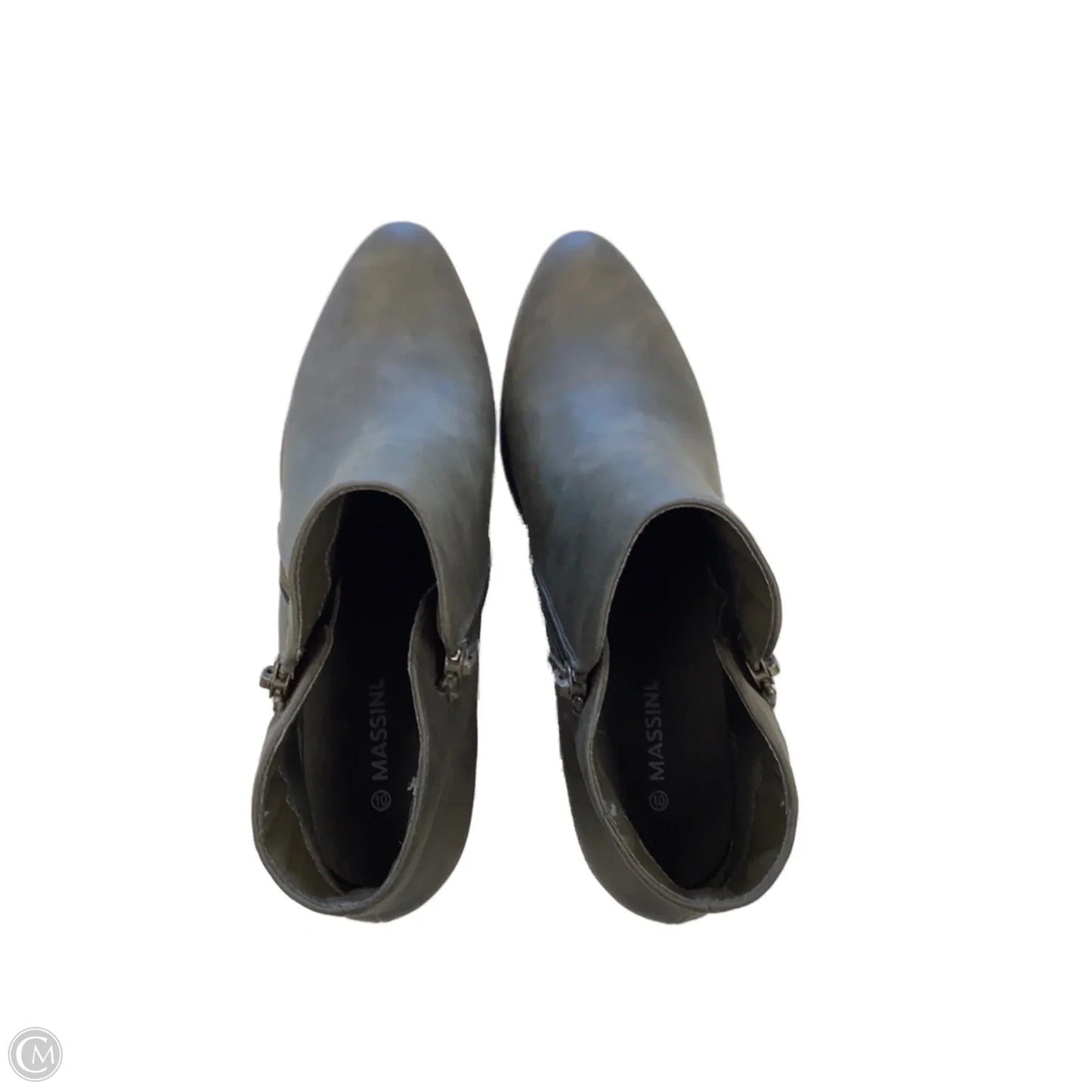 Boots Ankle Flats By Massini In Grey, Size: 10