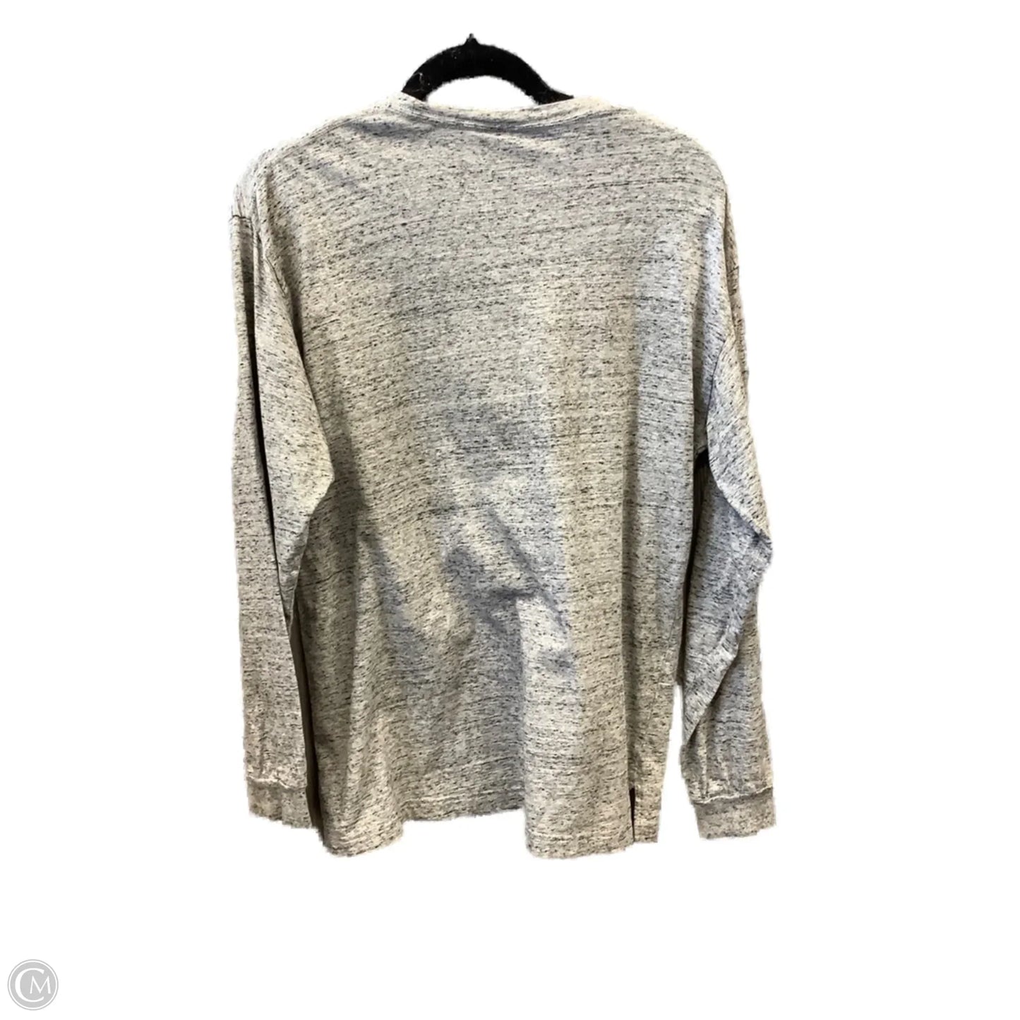 Top Long Sleeve By Pink In Grey, Size: M