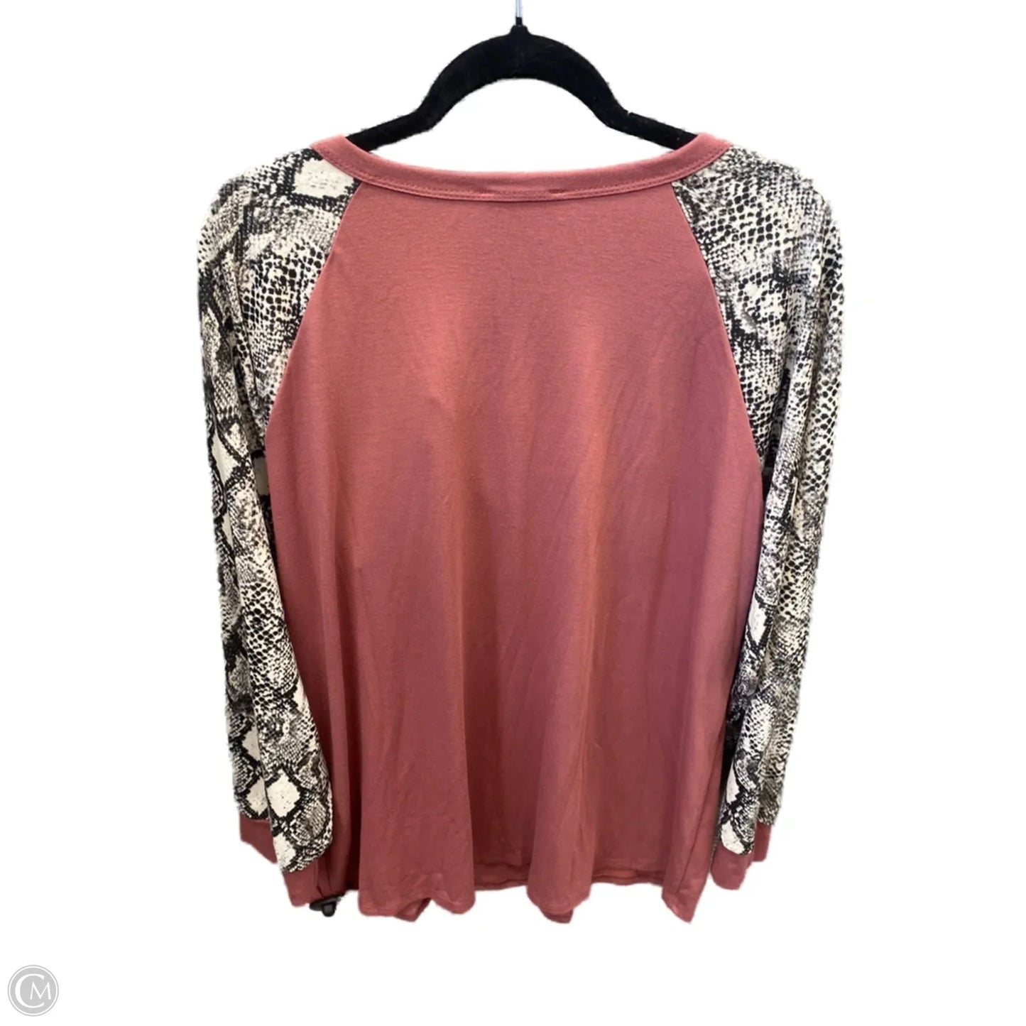 Top Long Sleeve By Heimish Usa In Snakeskin Print, Size: 3x