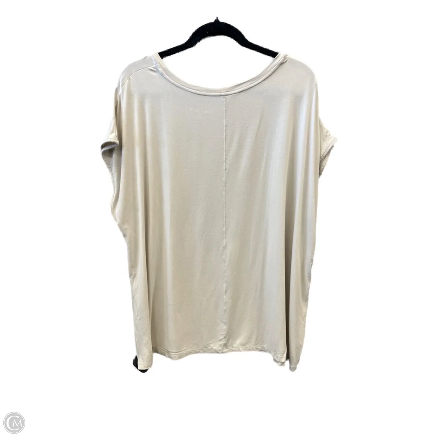 Top Short Sleeve By Ava & Viv In Beige, Size: 1x