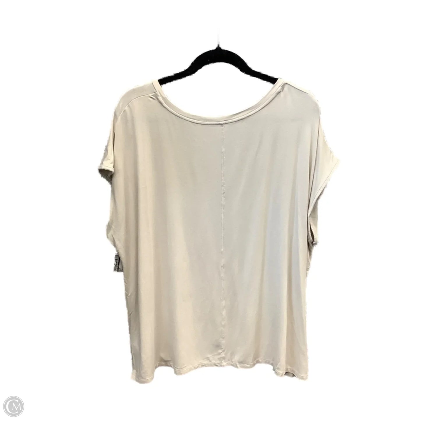 Top Short Sleeve By Ava & Viv In Beige, Size: 1x
