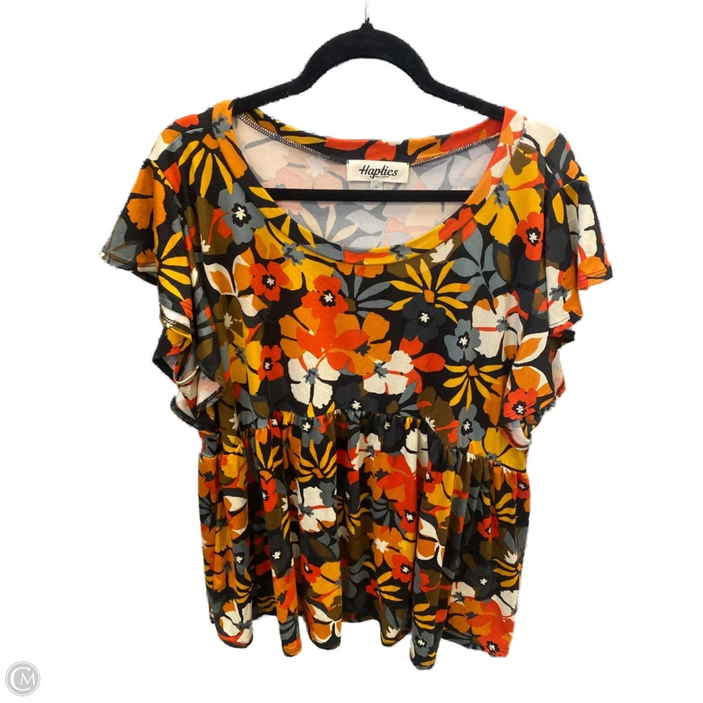 Top Short Sleeve By Haptics In Multi-colored, Size: 1x