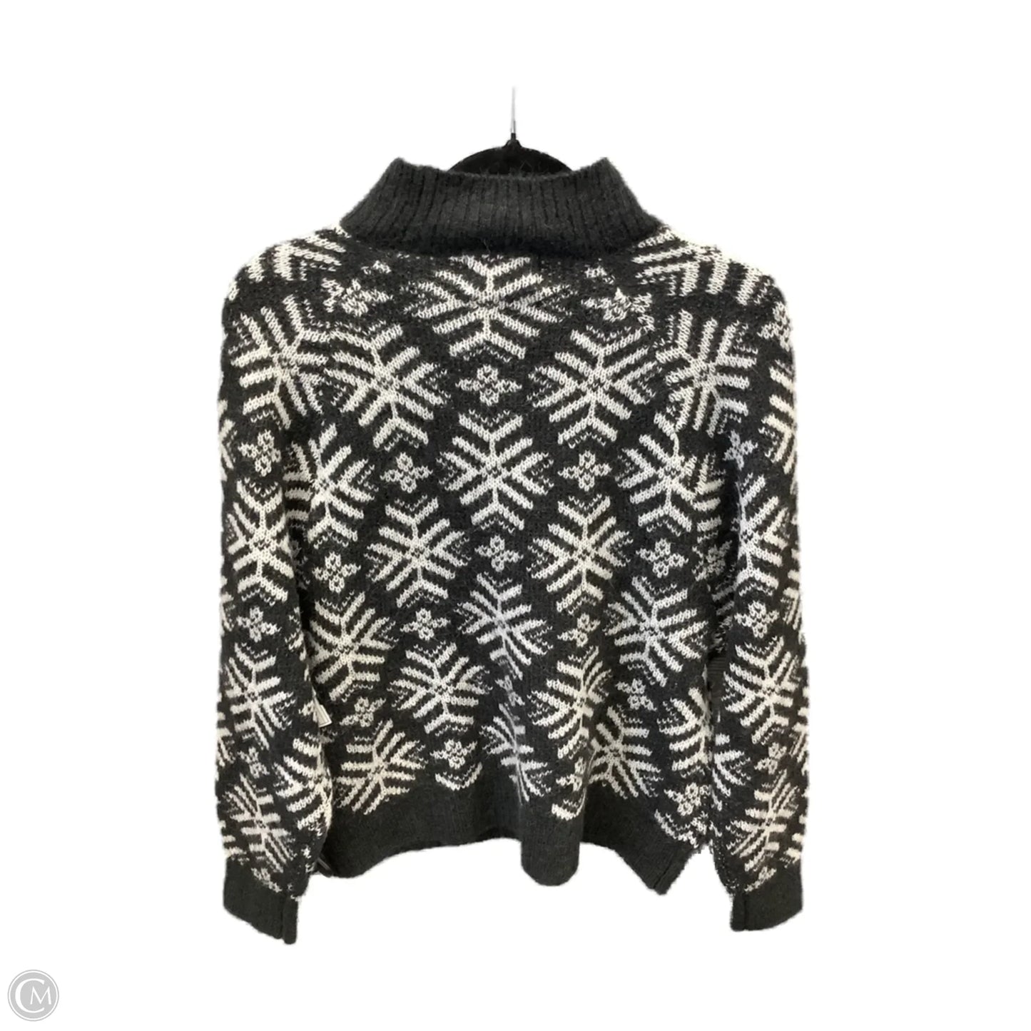 Sweater By Old Navy In Grey & White, Size: M