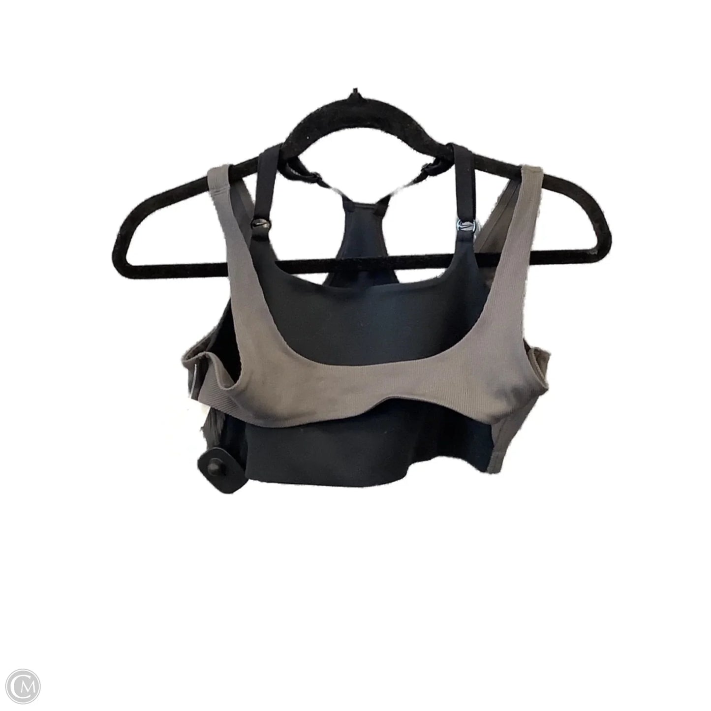 Athletic Bra By Nike Apparel In Black & Grey, Size: L
