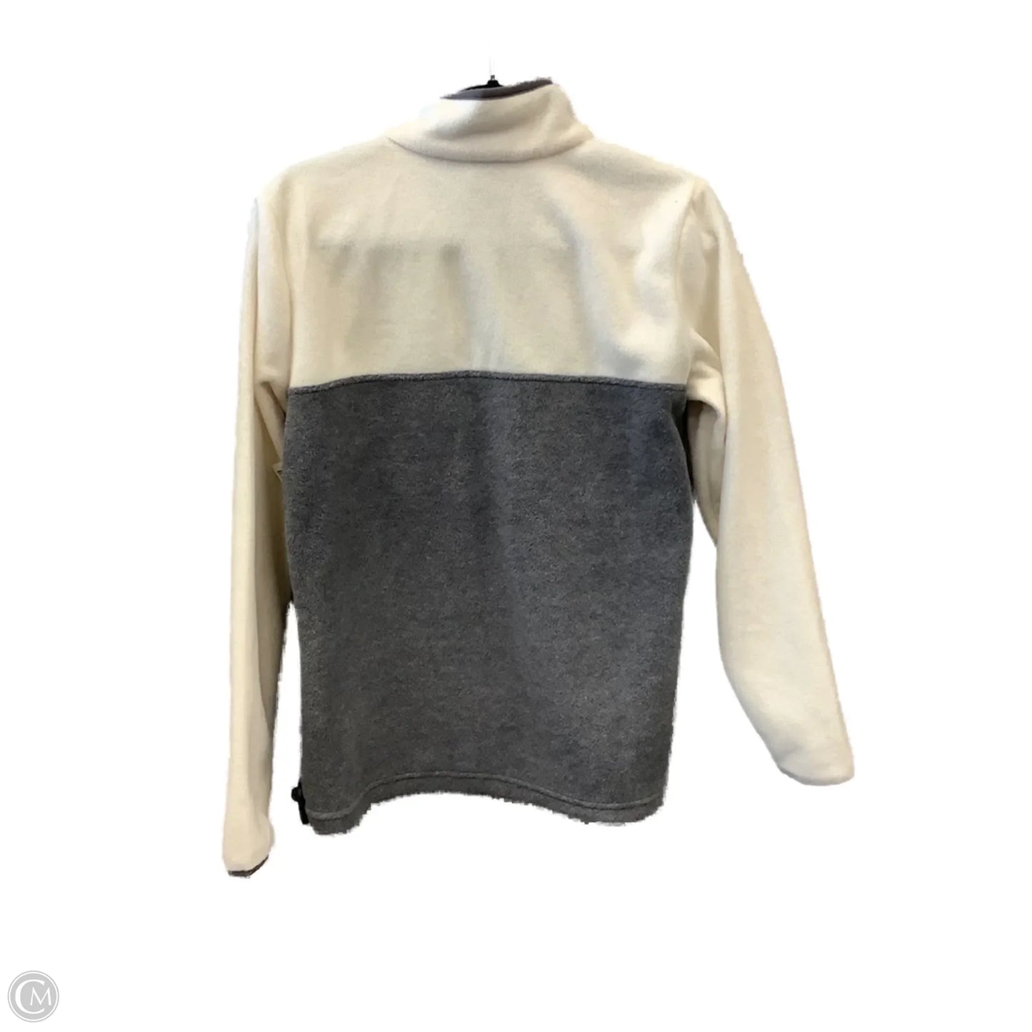 Sweatshirt Collar By Columbia In Cream & Grey, Size: M