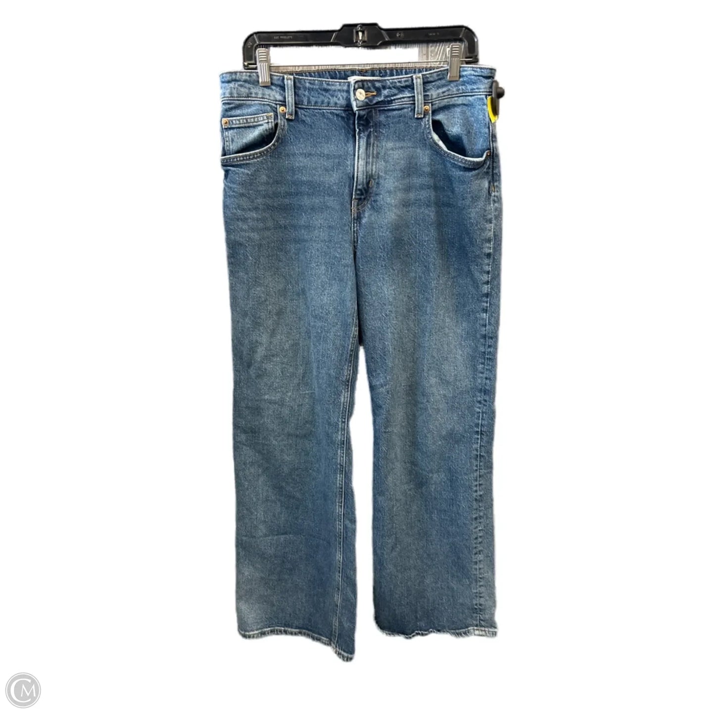Jeans Wide Leg By H&m In Blue Denim, Size: 12