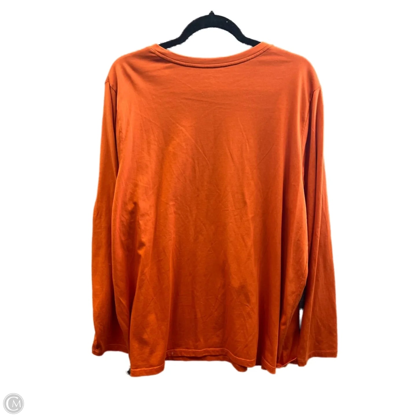 Top Long Sleeve Basic By Lands End In Orange, Size: 1x