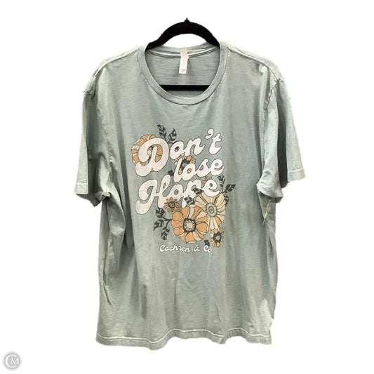 Top Short Sleeve By Canvas In Green, Size: 2x