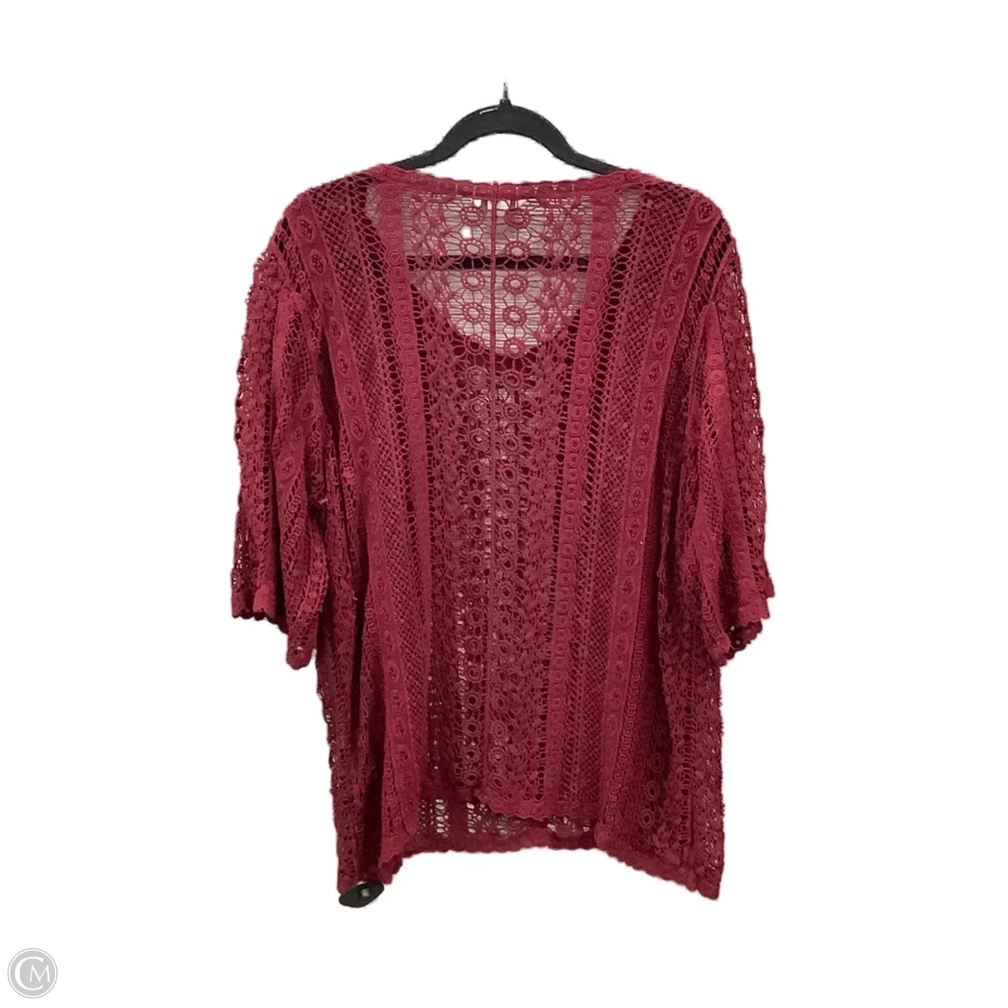 Top Short Sleeve By Cj Banks In Red, Size: 1x