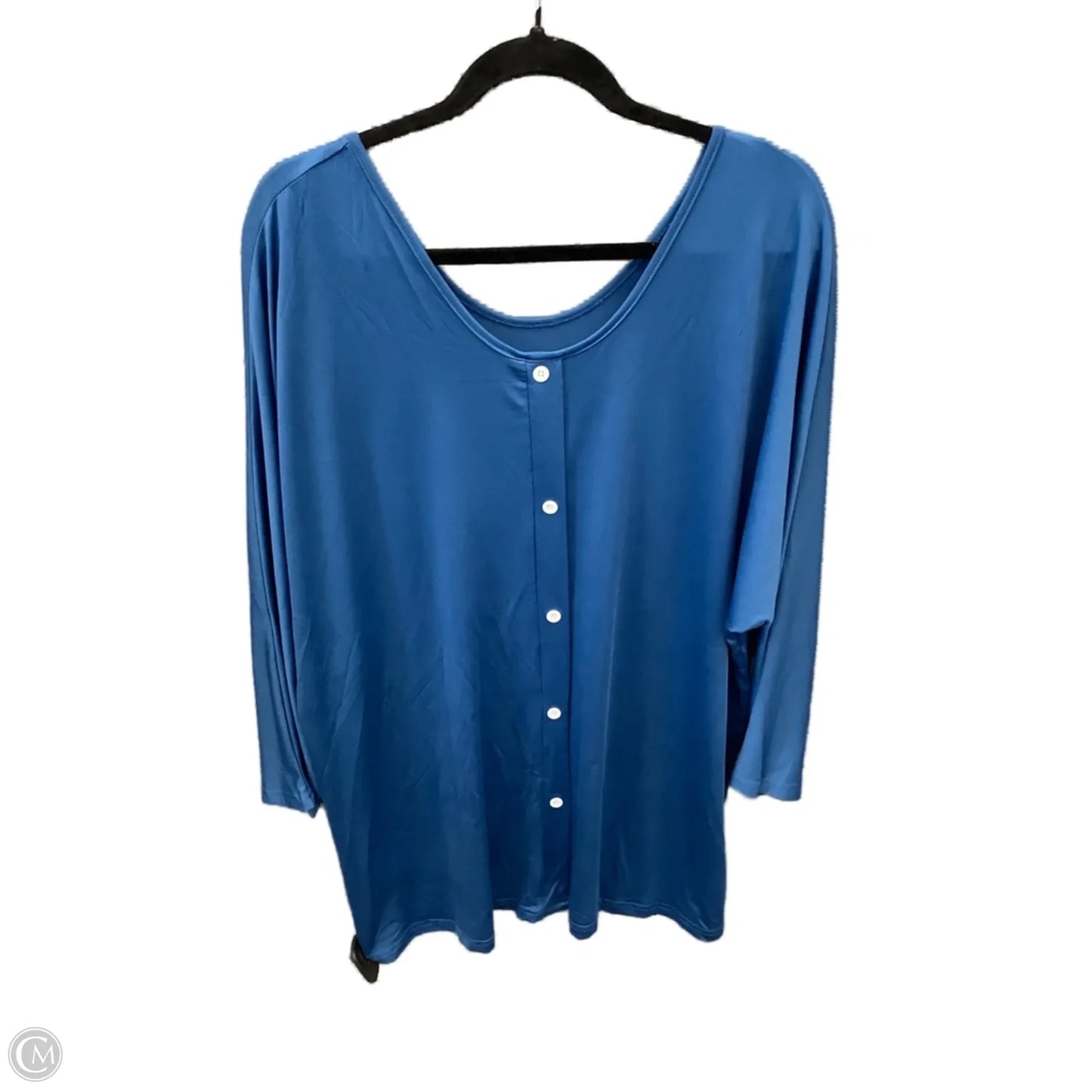 Top Long Sleeve By Clothes Mentor In Blue, Size: 2x