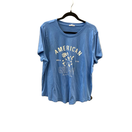 Top Short Sleeve By Maurices In Blue, Size: 1x