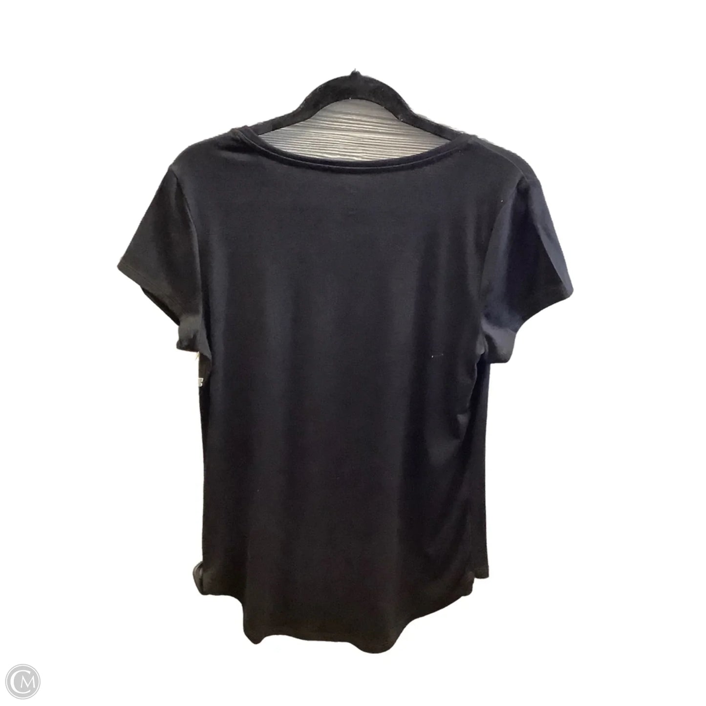 Top Short Sleeve By Apt 9 In Black, Size: M