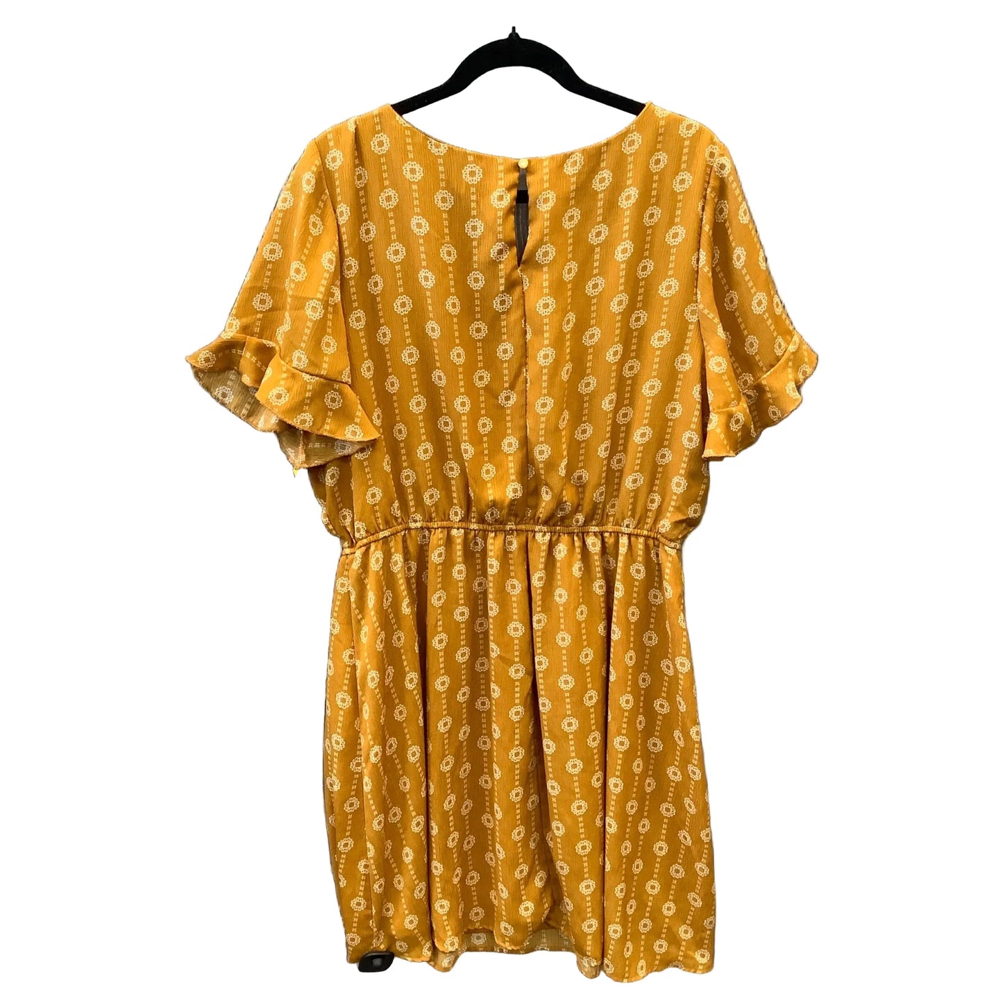 Dress Casual Midi By Cato In Yellow, Size: 1x