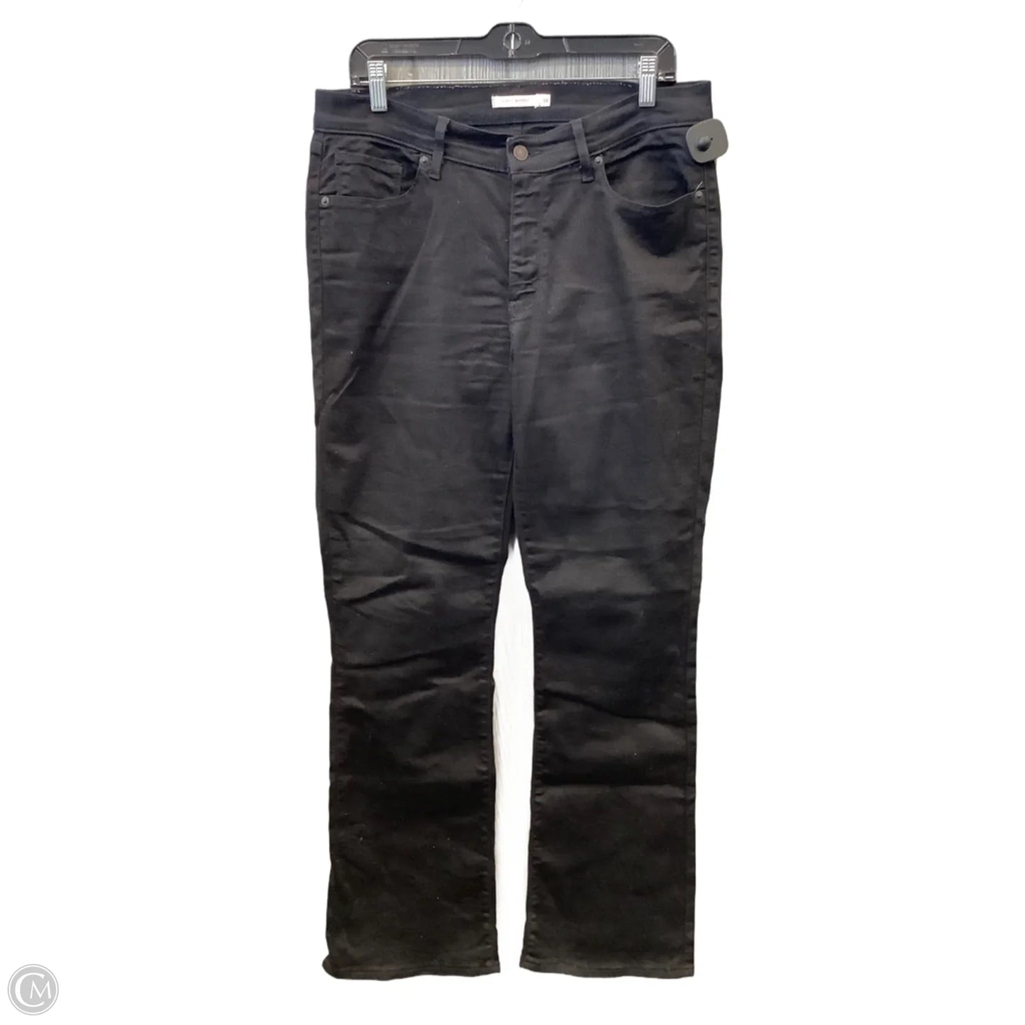 Jeans Boot Cut By Levis In Black Denim, Size: 14