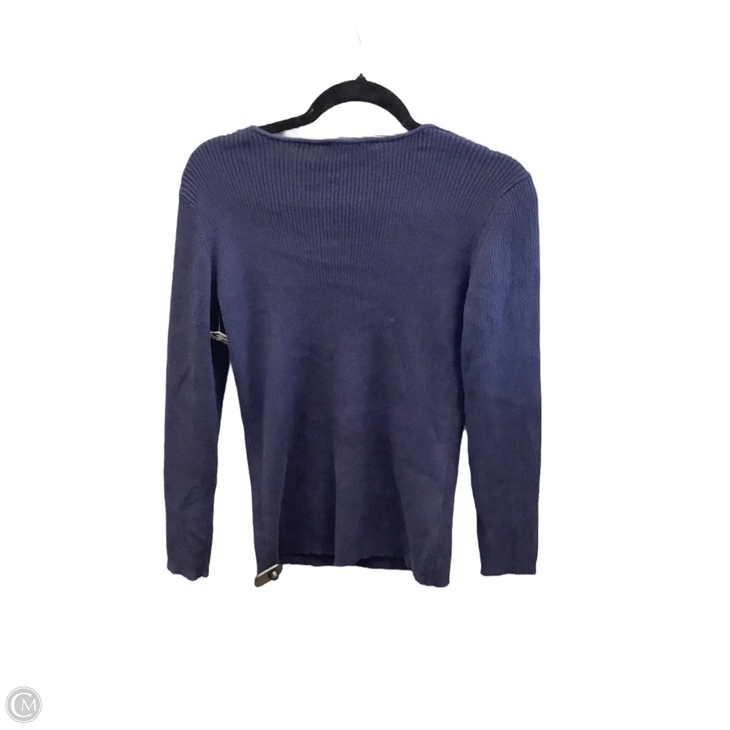 Top Long Sleeve By Boston Proper In Navy, Size: L