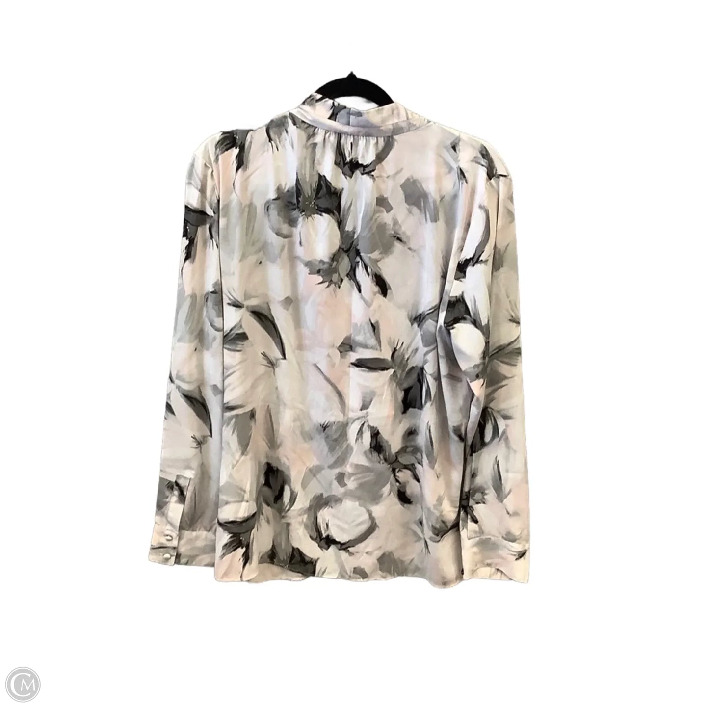 Top Long Sleeve By Calvin Klein In Multi-colored, Size: Xl