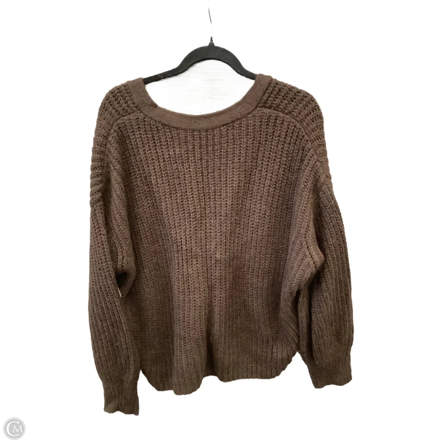Sweater Cardigan By Double Zero In Brown, Size: M