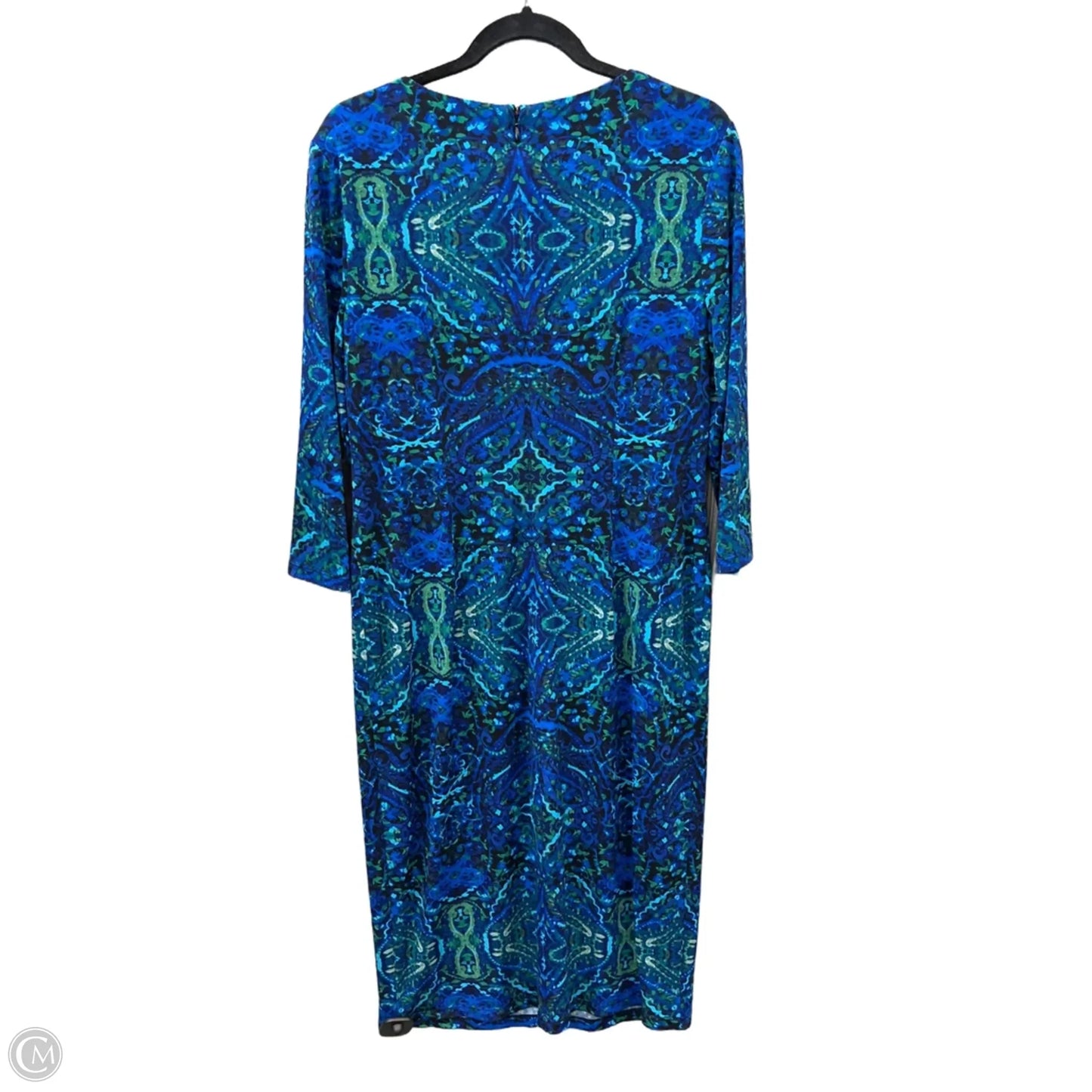 Dress Casual Midi By Liz Claiborne In Blue, Size: M