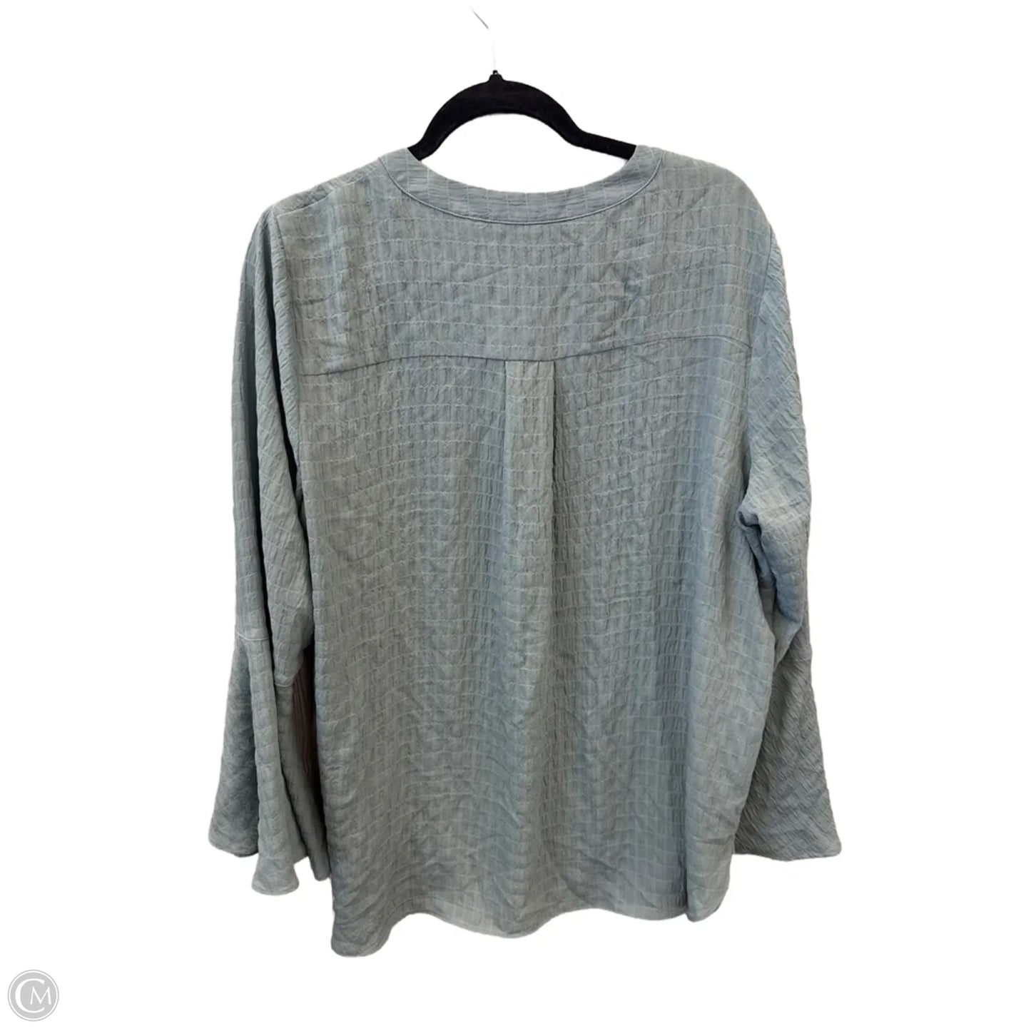 Top Long Sleeve By Simply Vera In Blue, Size: Xxl