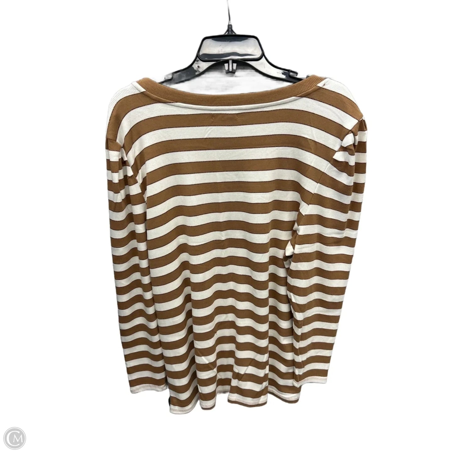Top Long Sleeve By Maurices In Striped Pattern, Size: Xl