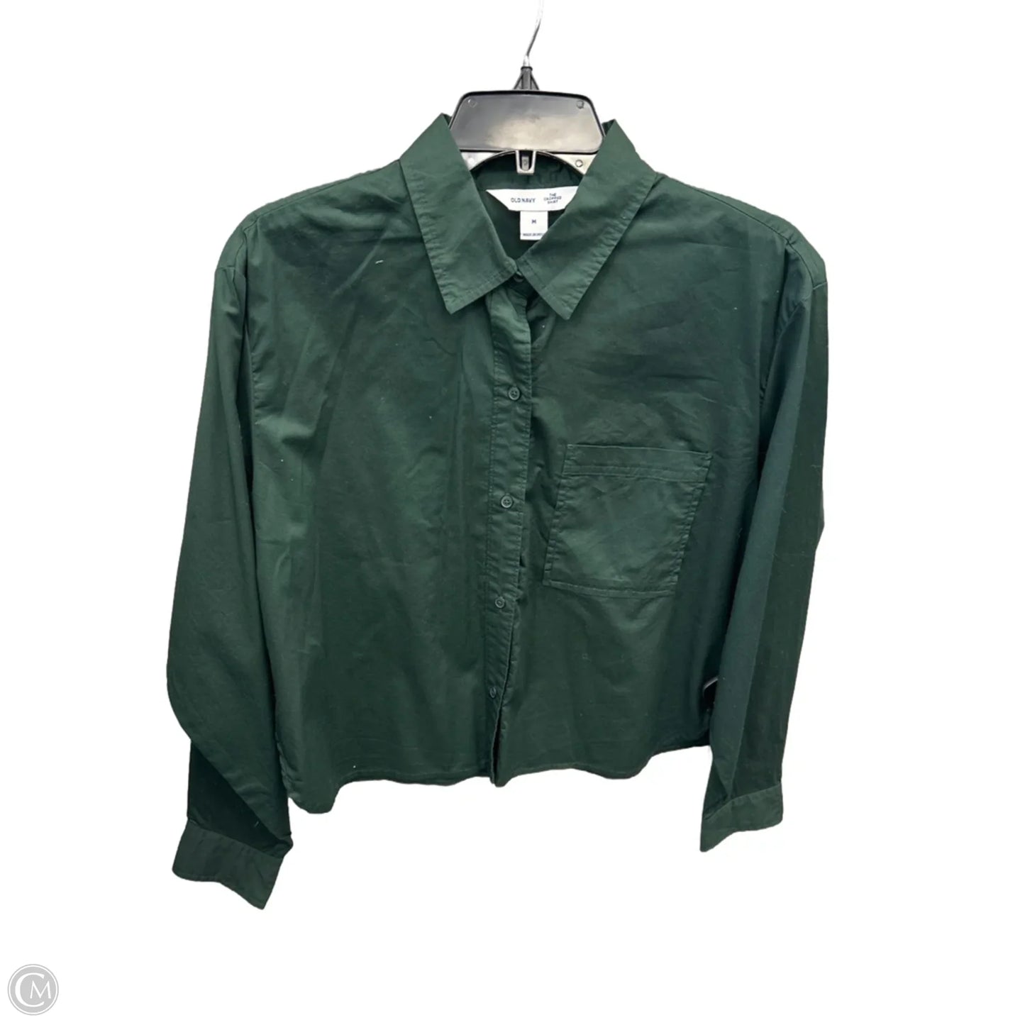 Top Long Sleeve By Old Navy In Green, Size: M