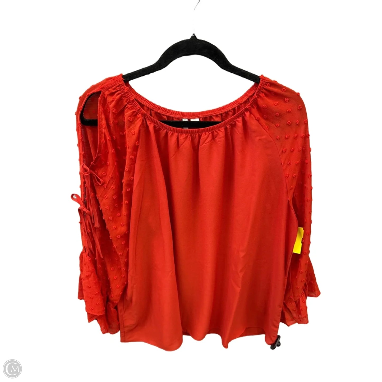 Top Long Sleeve By Cato In Red, Size: Xl