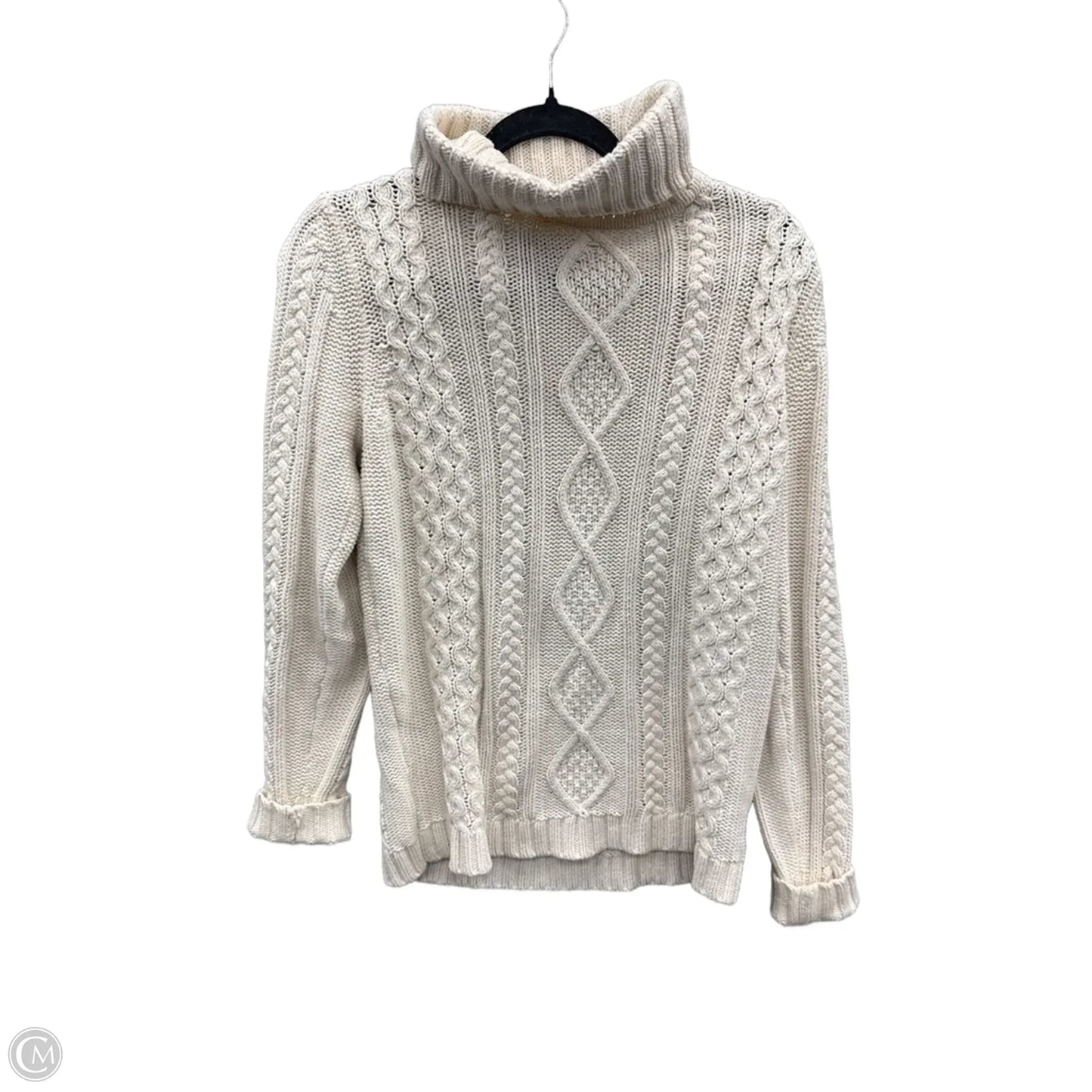 Sweater By Eddie Bauer In White, Size: M