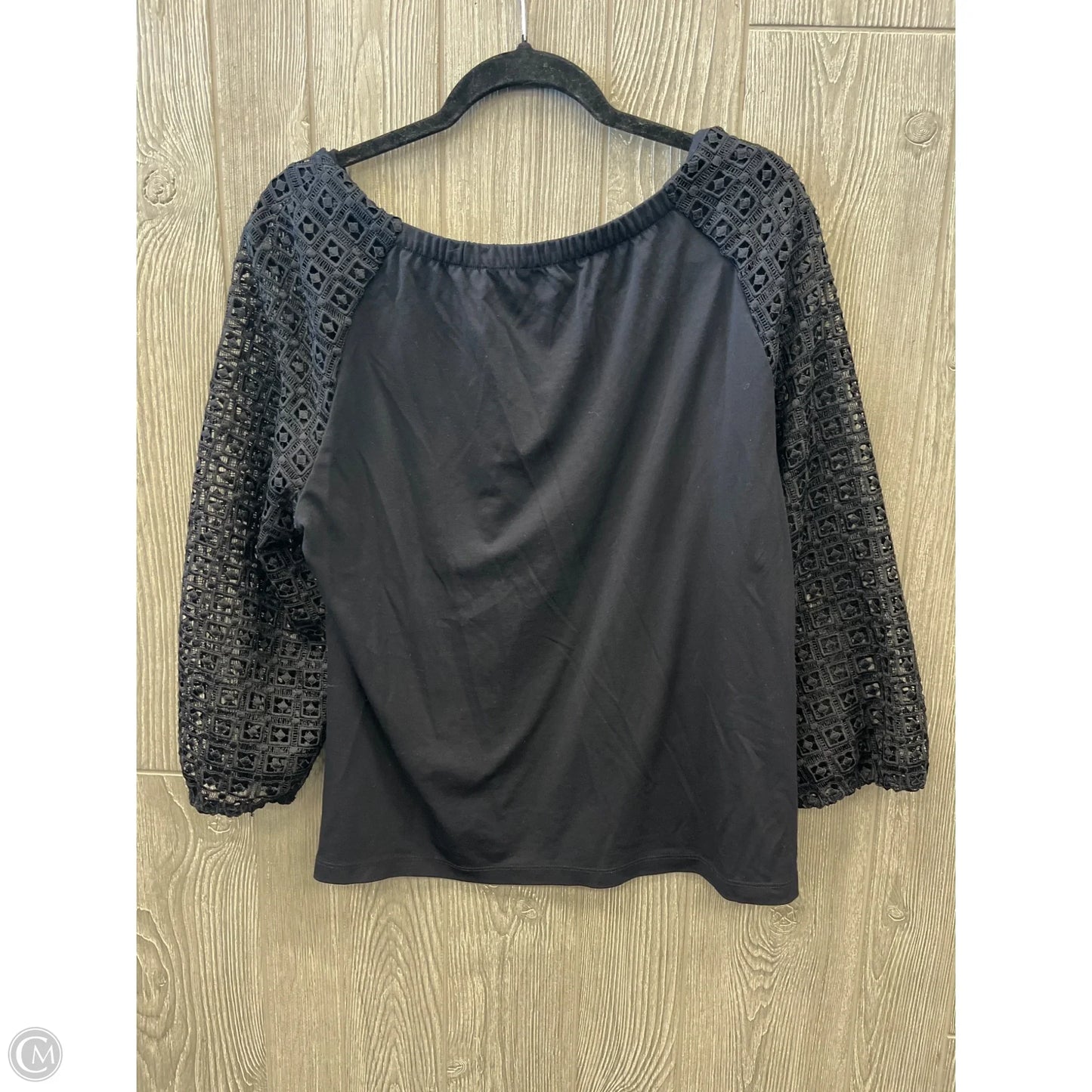 Top Long Sleeve By Talbots In Navy, Size: L