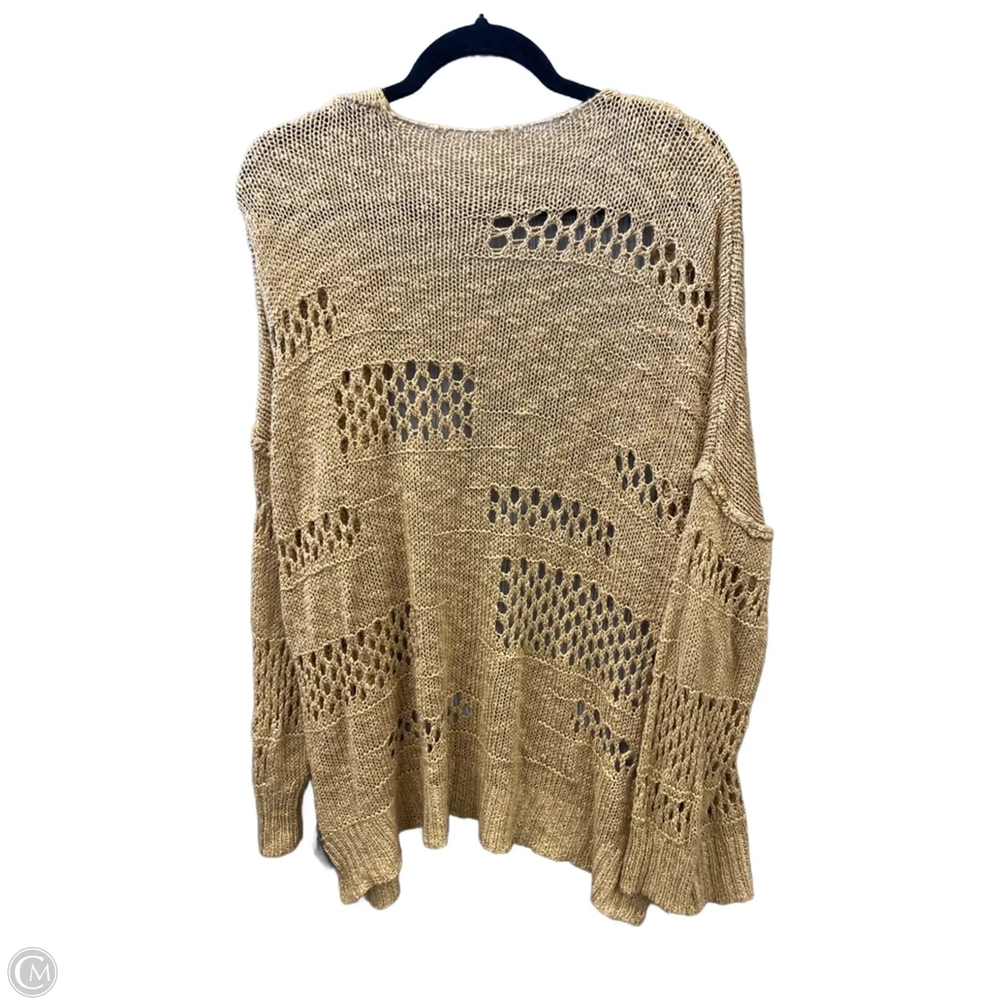 Cardigan By Clothes Mentor In Gold, Size: Xl