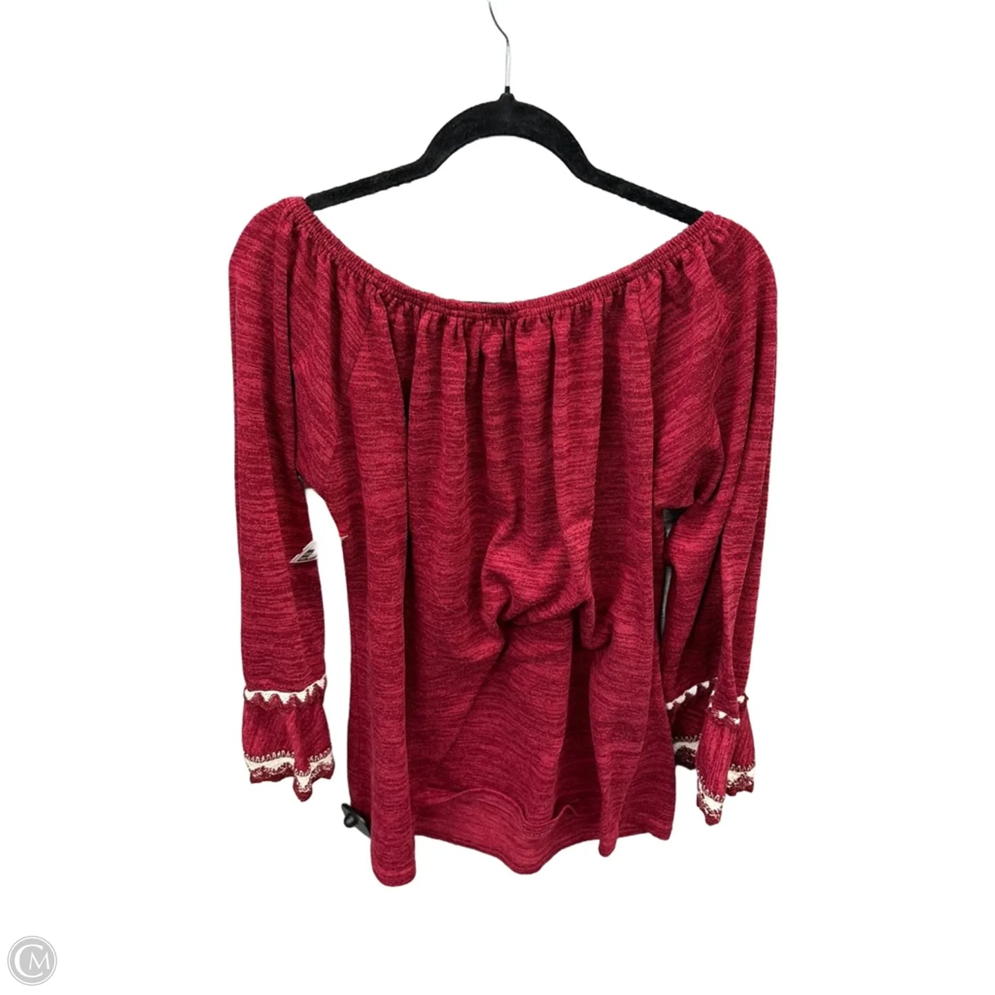 Top Long Sleeve By Lildy In Red, Size: L