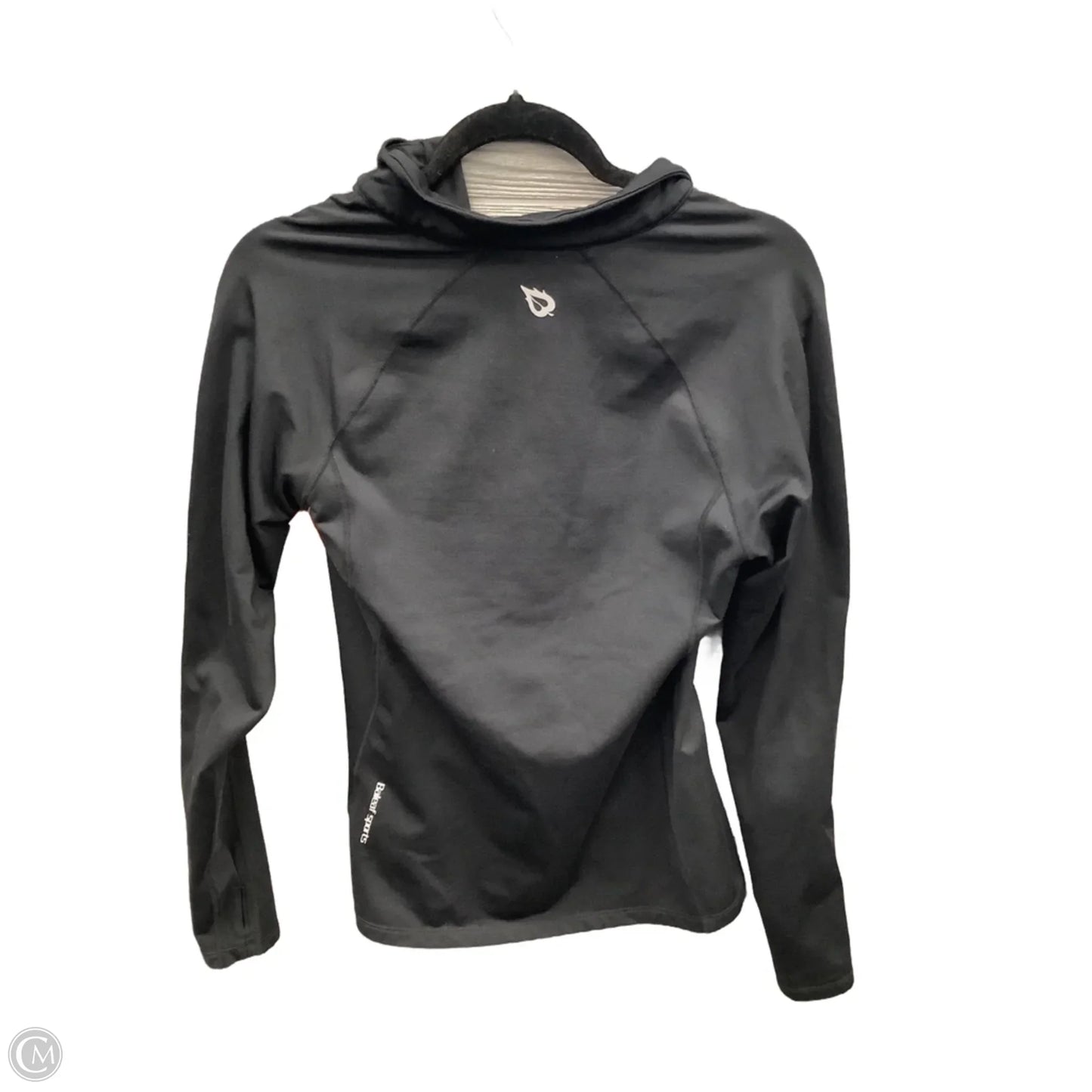 Athletic Top Long Sleeve Collar By Baleaf In Black & Pink, Size: M