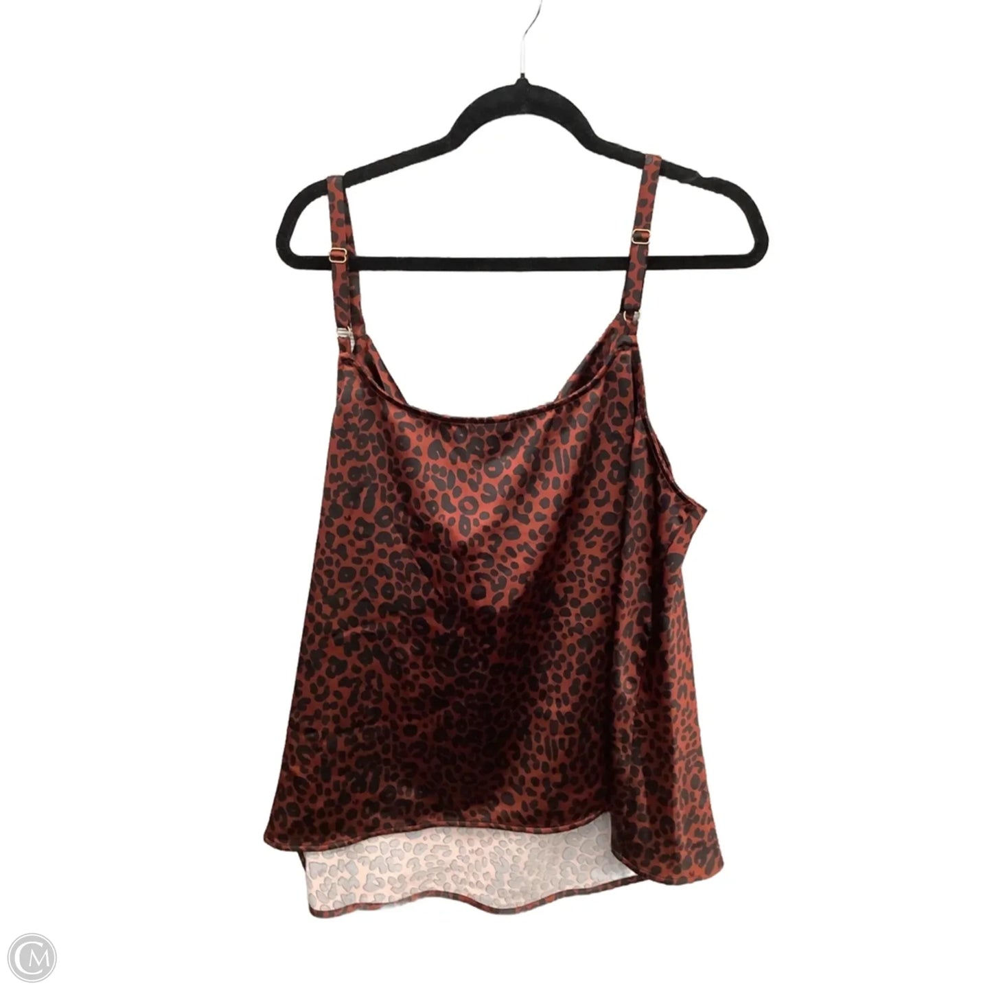 Top Sleeveless By Ava & Viv In Animal Print, Size: 2x