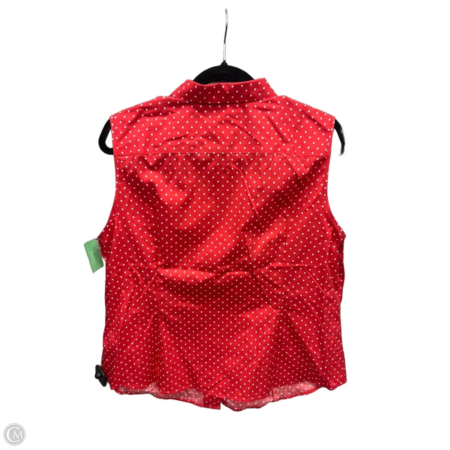 Top Sleeveless By Jones New York In Red & White, Size: Xl