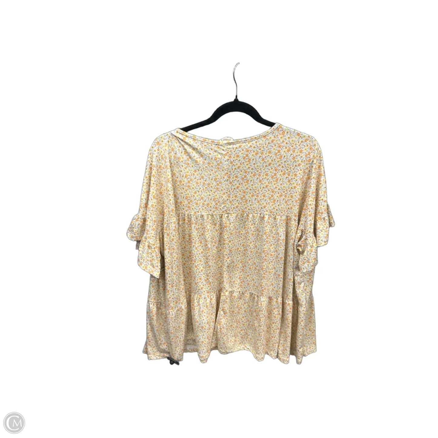 Top Short Sleeve By Ninexis In Yellow, Size: 2x