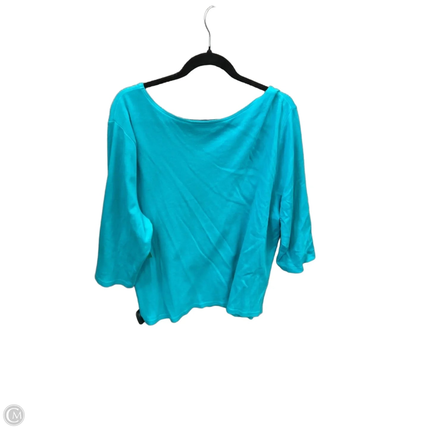 Top Long Sleeve By Karen Scott In Blue, Size: 2x