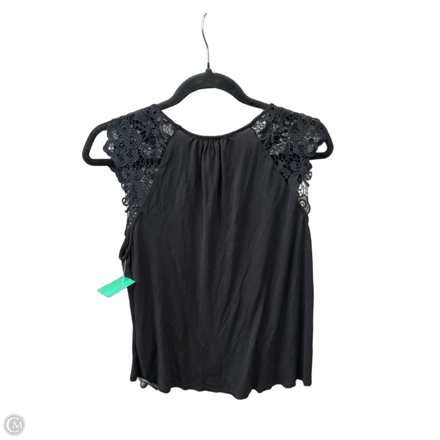 Top Short Sleeve By H&m In Black, Size: M