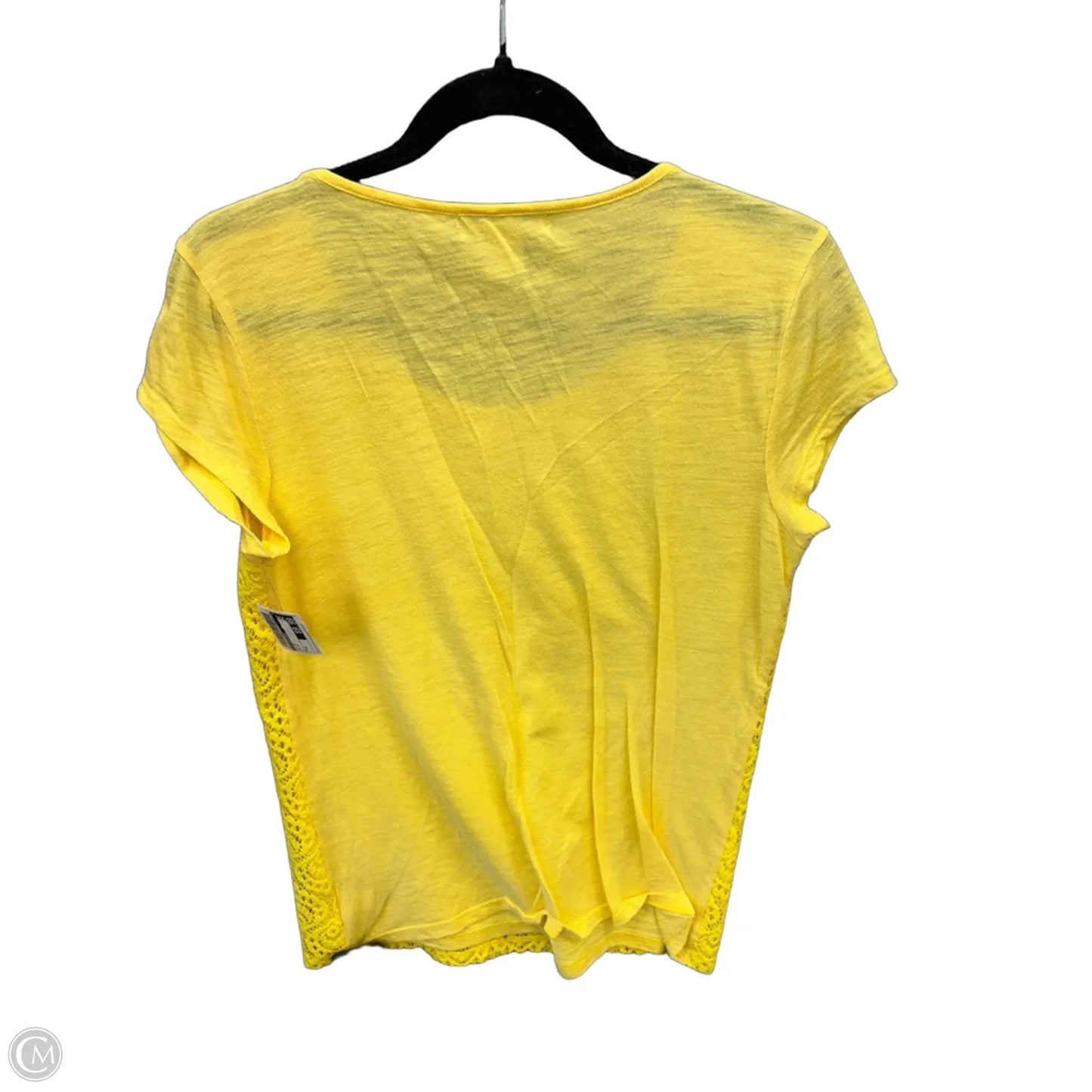Top Short Sleeve By Liz Claiborne In Yellow, Size: M