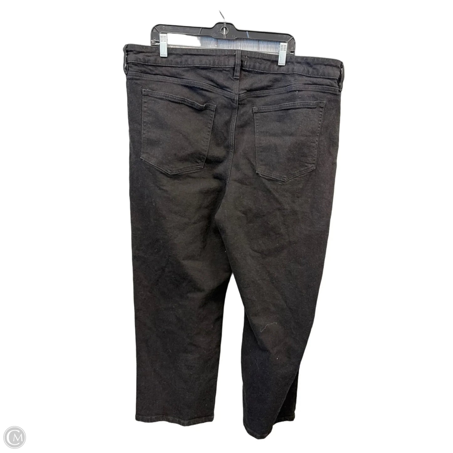 Jeans Straight By Ava & Viv In Black Denim, Size: 22