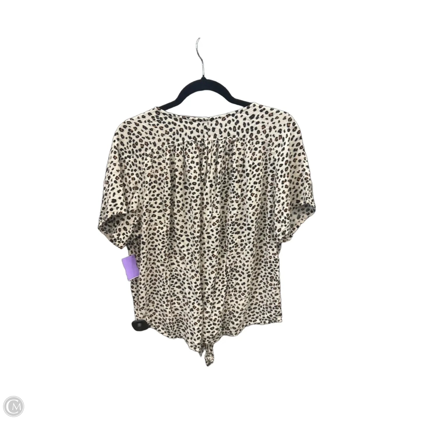 Top Short Sleeve By Daytrip In Animal Print, Size: Xs