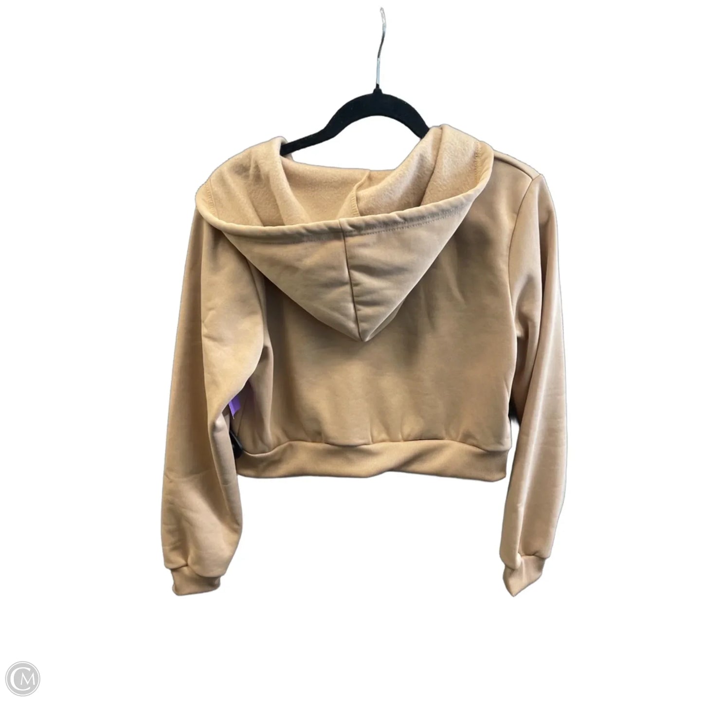 Sweatshirt Hoodie By Clothes Mentor In Tan, Size: M