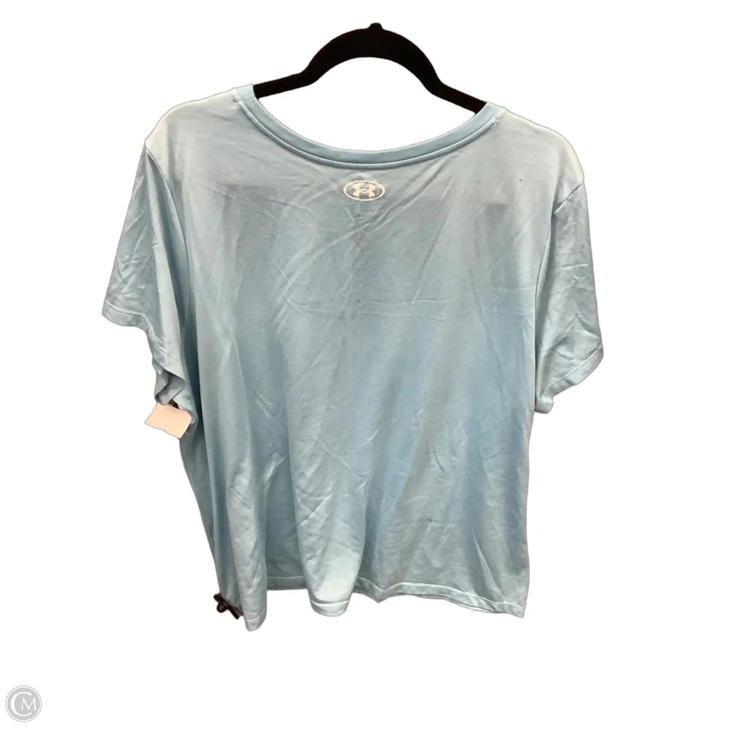 Athletic Top Short Sleeve By Under Armour In Blue, Size: 2x