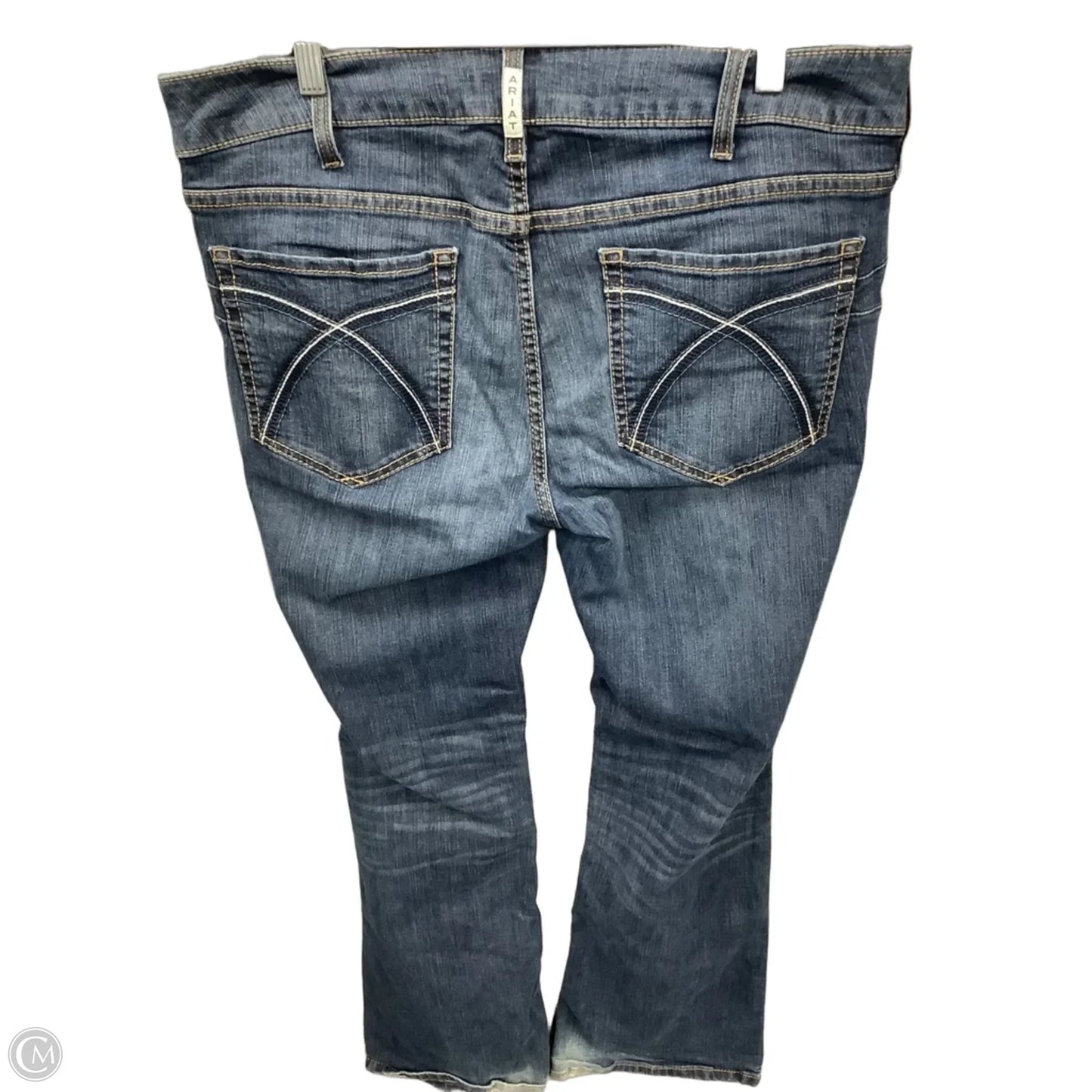Jeans Boot Cut By Ariat In Blue Denim, Size: 16