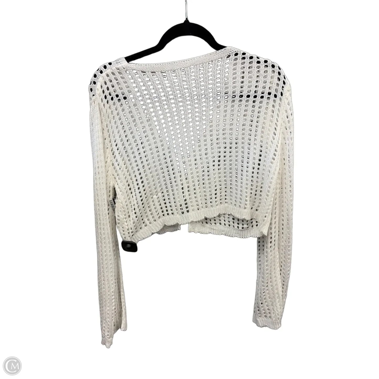 Cardigan By Clothes Mentor In White, Size: L