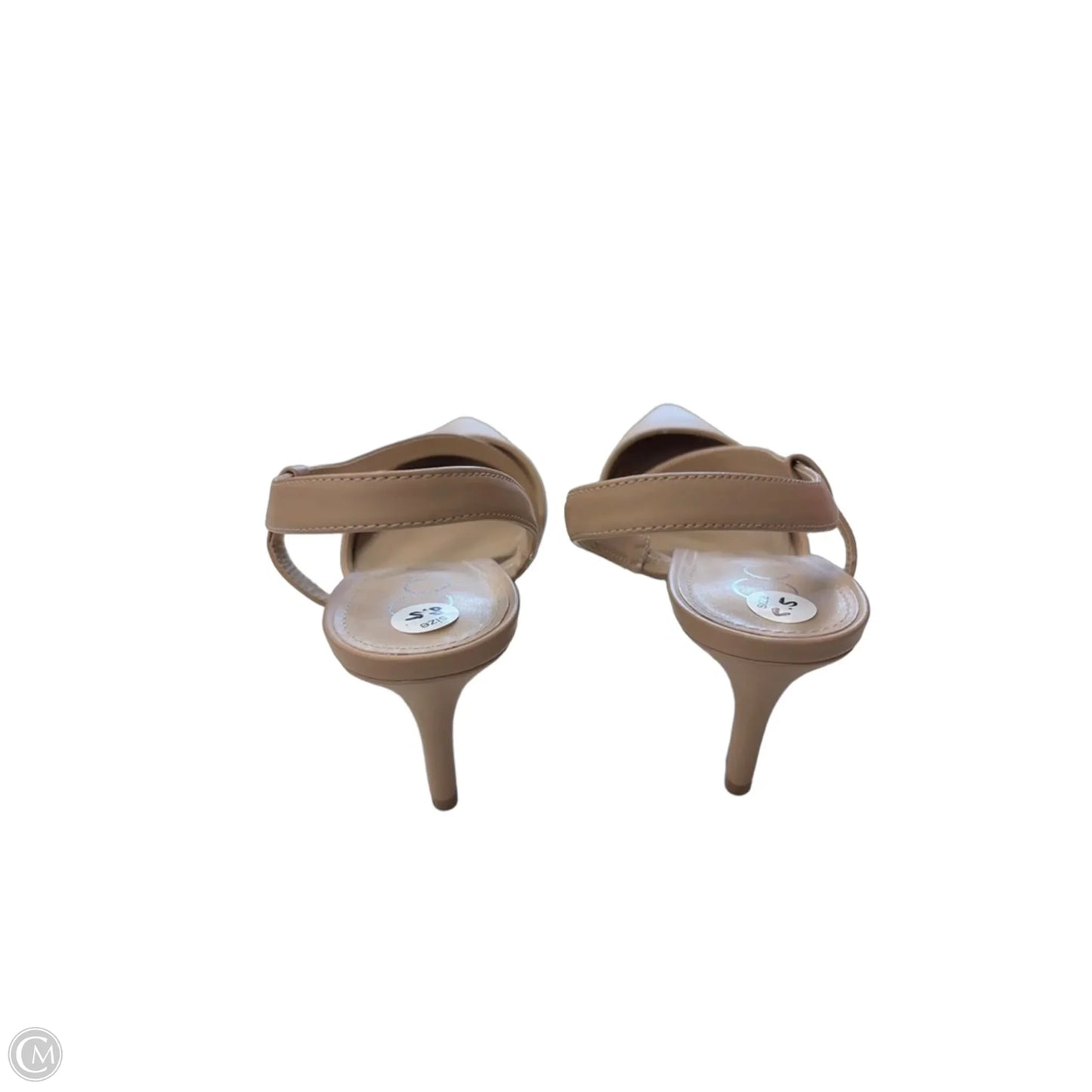 Sandals Heels Kitten By Calvin Klein In Tan, Size: 8.5