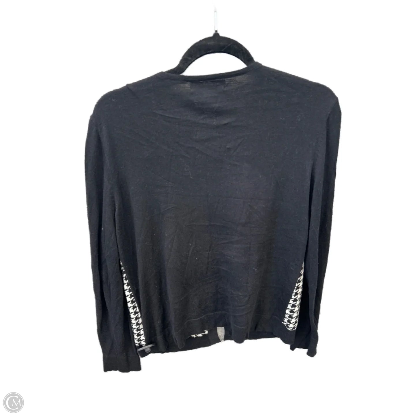 Cardigan By August Silk In Black & White, Size: L