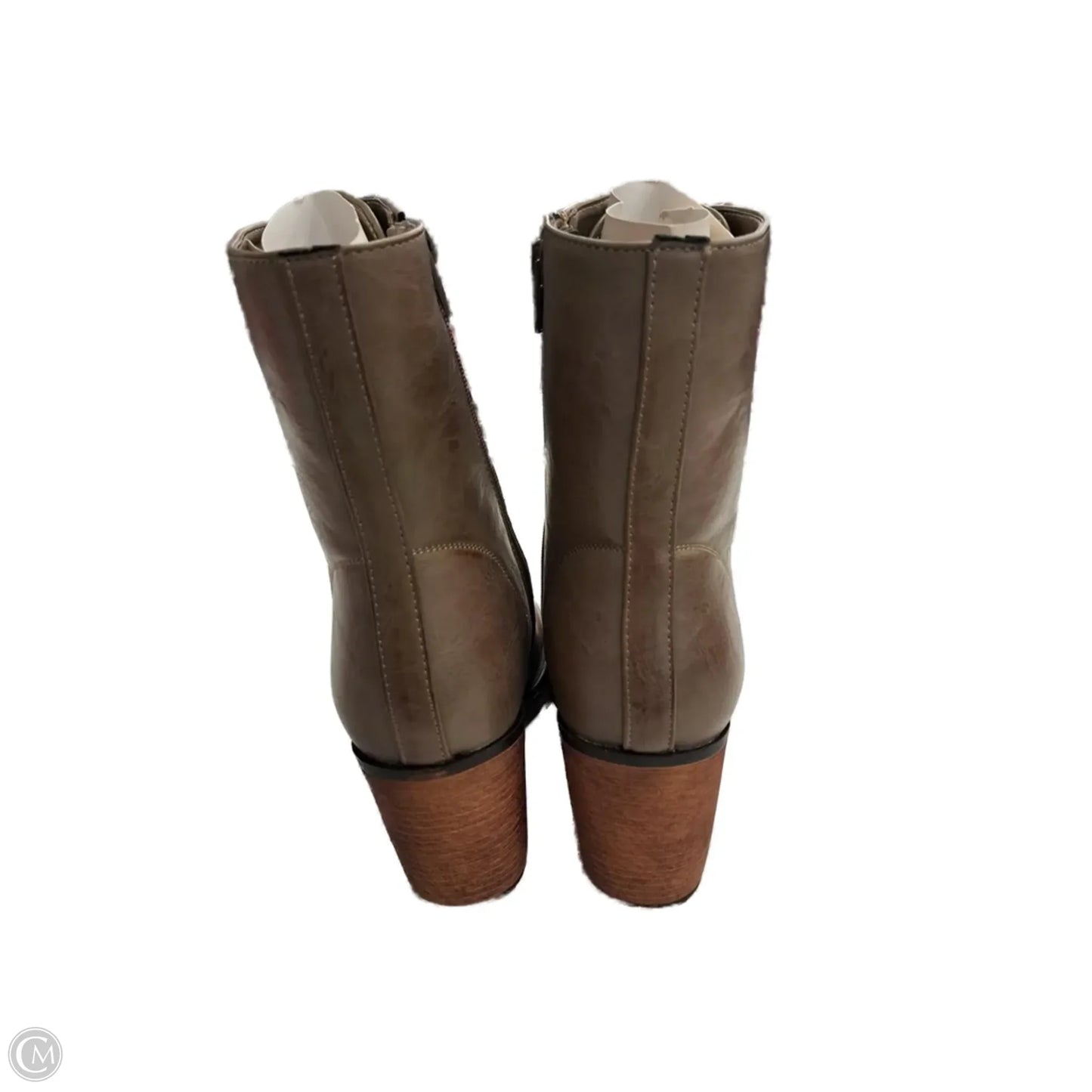 Boots Mid-calf Heels By Vintage In Grey, Size: 8.5