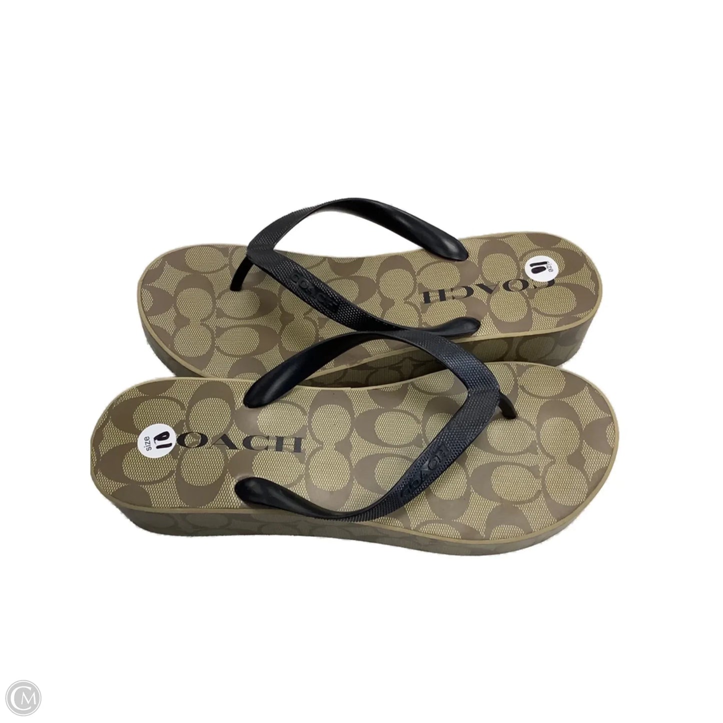 Sandals Designer By Coach In Beige, Size: 10
