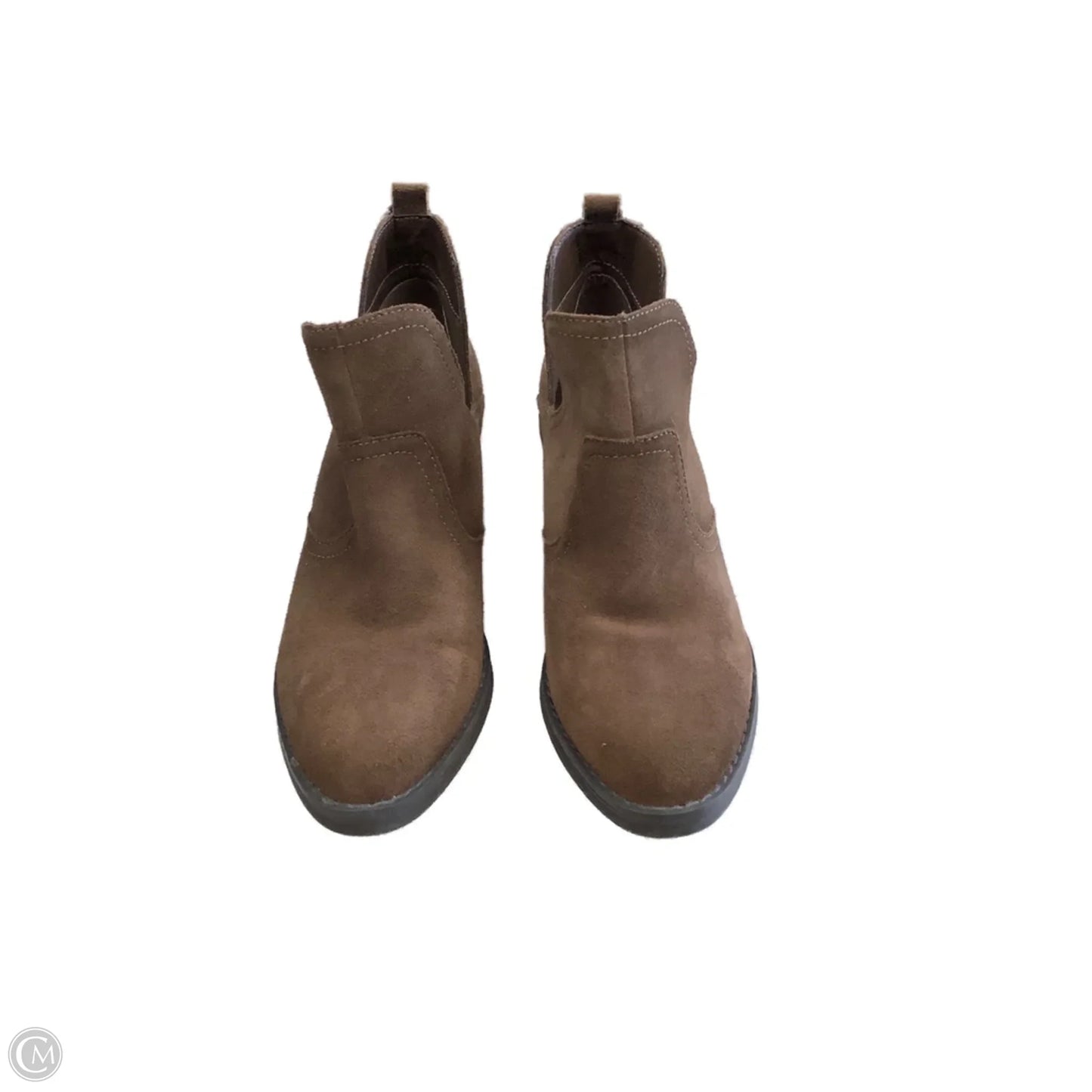 Boots Ankle Heels By Vintage In Brown, Size: 9