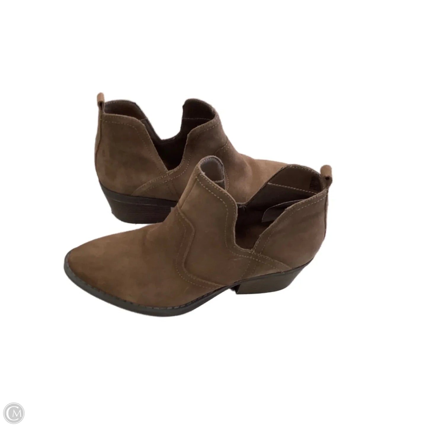 Boots Ankle Heels By Vintage In Brown, Size: 9