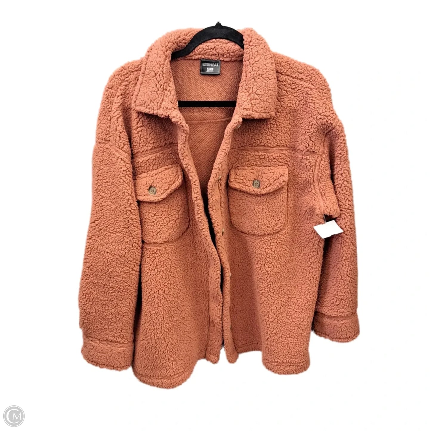 Jacket Faux Fur & Sherpa By 32 Degrees In Orange, Size: M